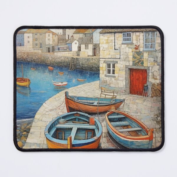 Item preview, Rowing Boats at Mousehole Harbour, Cornwall designed and sold by EpicFoxArt.