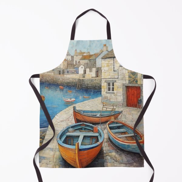 Item preview, Rowing Boats at Mousehole Harbour, Cornwall designed and sold by EpicFoxArt.