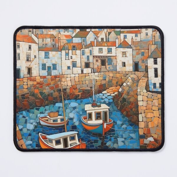 Item preview, Fishing Boats at Mousehole Harbour designed and sold by EpicFoxArt.