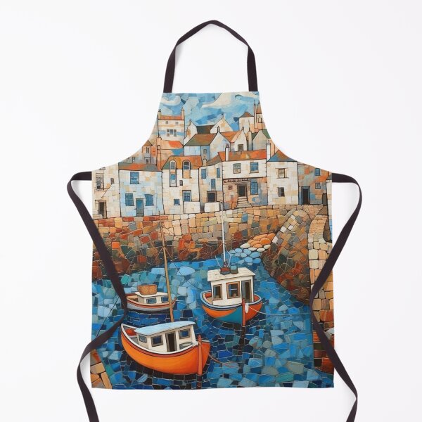 Item preview, Fishing Boats at Mousehole Harbour designed and sold by EpicFoxArt.