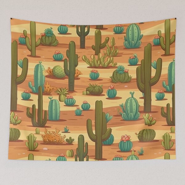 Item preview, Serenity in Spines: A Cactus Kaleidoscope designed and sold by SpicyGraphicArt.