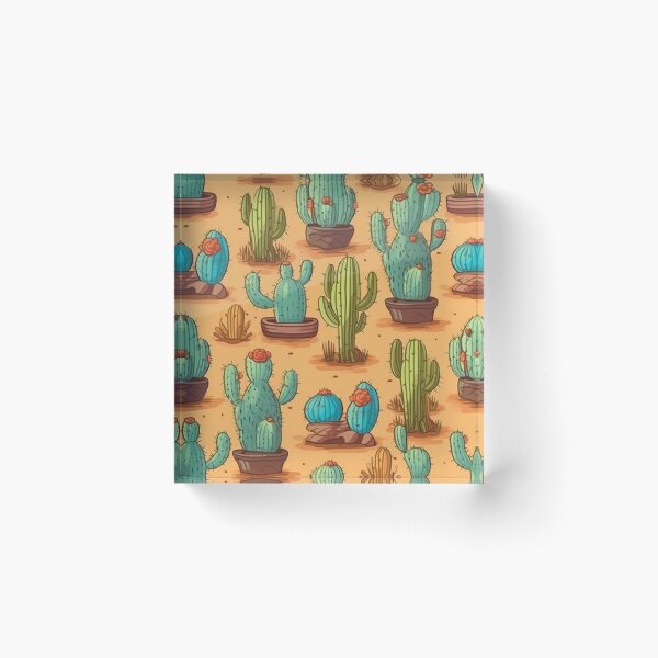 Item preview, Serenity in Spines: A Cactus Kaleidoscope designed and sold by SpicyGraphicArt.