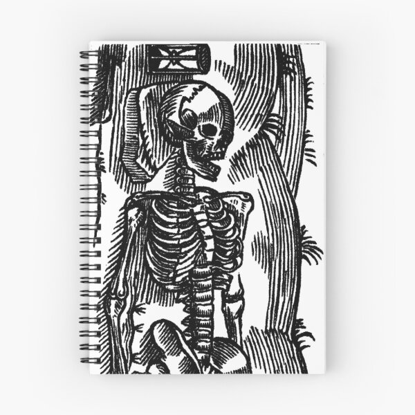 Item preview, Woodcut of Sleeping Skeleton designed and sold by Pixelchicken.