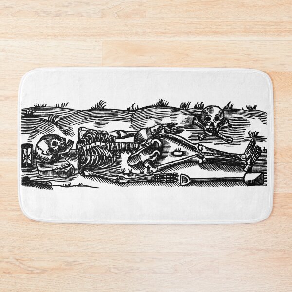 Item preview, Woodcut of Sleeping Skeleton designed and sold by Pixelchicken.