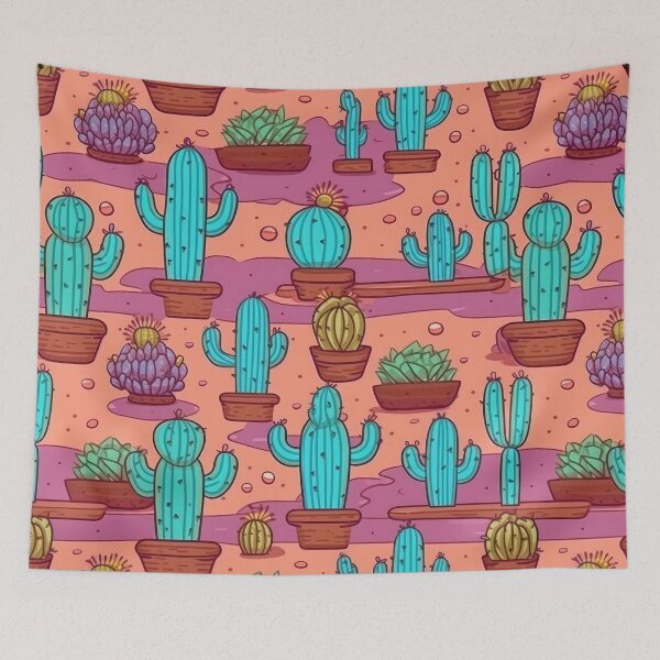 Item preview, Serenity in Spines: A Cactus Kaleidoscope designed and sold by SpicyGraphicArt.