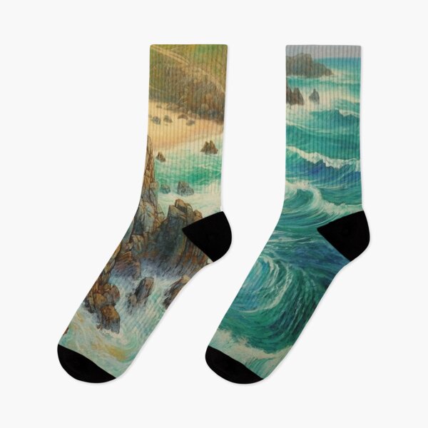 Item preview, Rough Sea at Porthcurno, Cornwall designed and sold by EpicFoxArt.