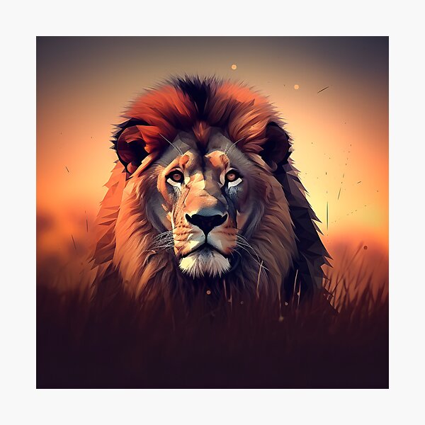 Item preview, Digital art illustration of lion designed and sold by Artistry Studio.