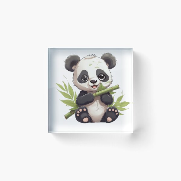 Item preview,  panda with bamboo naughty loving kawaii designed and sold by DigitalPixelize.