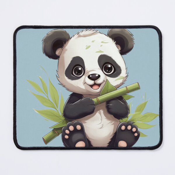 Item preview,  panda with bamboo naughty loving kawaii designed and sold by DigitalPixelize.