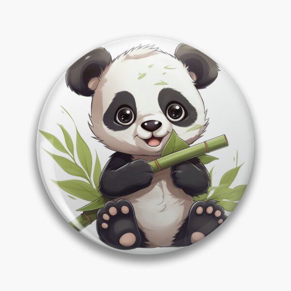 Item preview,  panda with bamboo naughty loving kawaii designed and sold by DigitalPixelize.