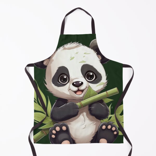 Item preview, panda with bamboo naughty loving kawaii designed and sold by DigitalPixelize.