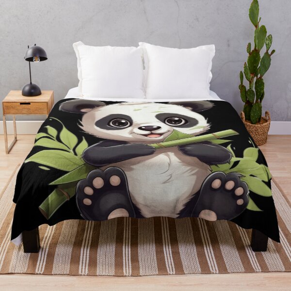 Item preview, panda with bamboo naughty loving kawaii designed and sold by DigitalPixelize.