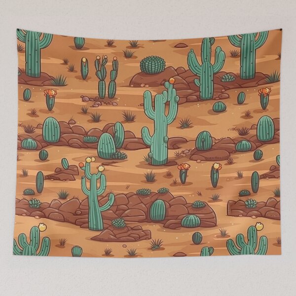 Item preview, Serenity in Spines: A Cactus Kaleidoscope designed and sold by SpicyGraphicArt.