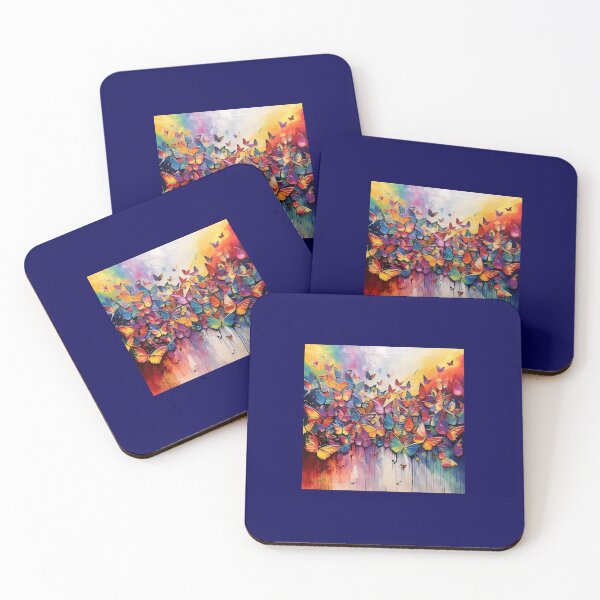 Item preview, Rainbow butterflies with colorful rainbow boho colors designed and sold by Earth Nature Creations.