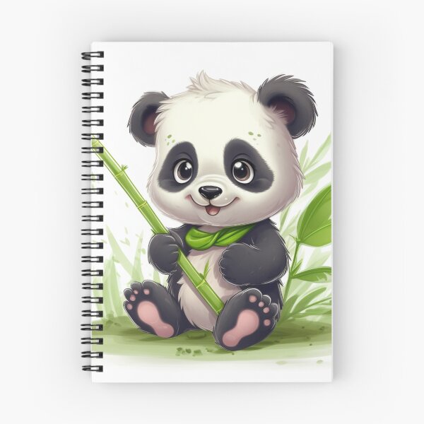 Item preview, pandita with bamboo stick kawaii designed and sold by DigitalPixelize.