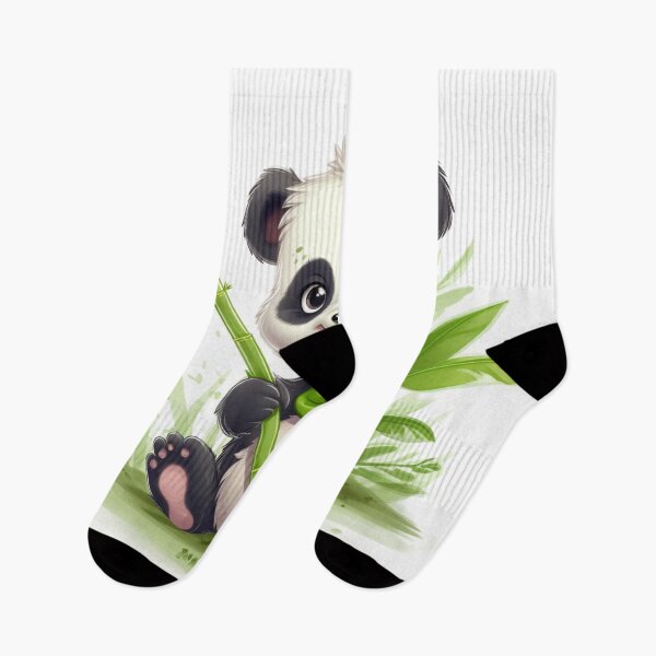 Item preview, pandita with bamboo stick kawaii designed and sold by DigitalPixelize.
