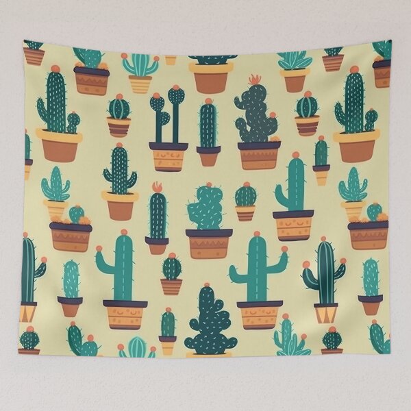 Item preview, Serenity in Spines: A Cactus Kaleidoscope designed and sold by SpicyGraphicArt.