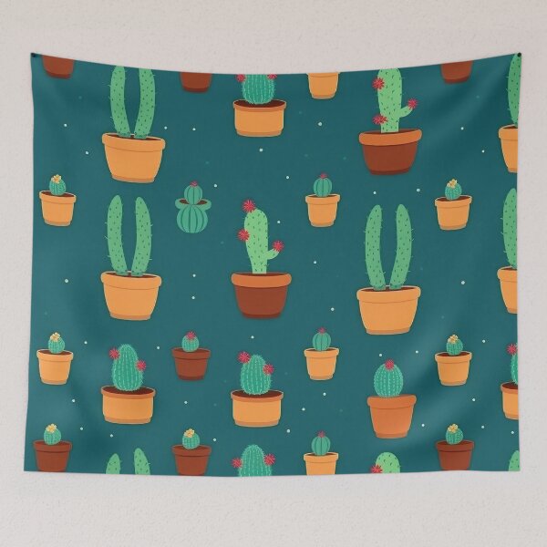 Item preview, Serenity in Spines: A Cactus Kaleidoscope designed and sold by SpicyGraphicArt.
