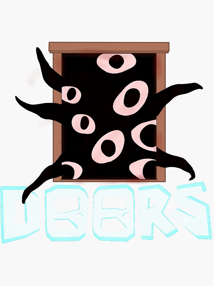 DOORS but Kawaii Sticker for Sale by whatcryptodo