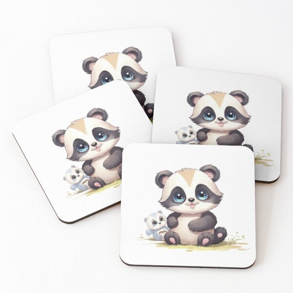 Item preview, kawaii pandita and kawaii cat designed and sold by DigitalPixelize.