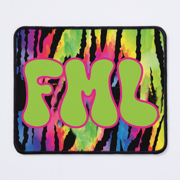 Item preview, FML Funny Sarcastic F my Life with Tie Dye Tiger Pattern designed and sold by JoyOfHopeStore.