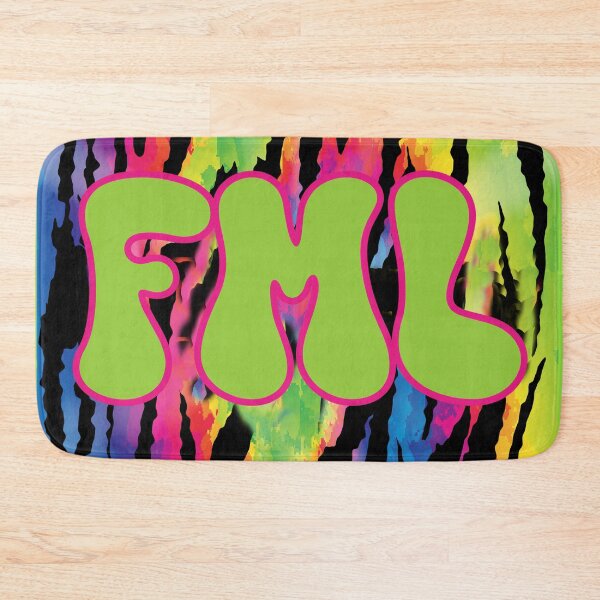 Item preview, FML Funny Sarcastic F my Life with Tie Dye Tiger Pattern designed and sold by JoyOfHopeStore.