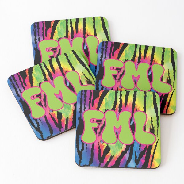 Item preview, FML Funny Sarcastic F my Life with Tie Dye Tiger Pattern designed and sold by JoyOfHopeStore.