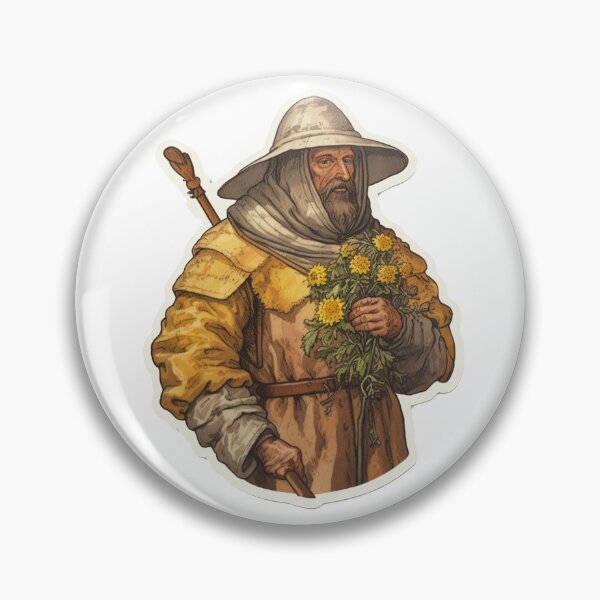 Item preview, Medieval Beekeeper - Vintage Flowers Illustration designed and sold by RobertConklin.