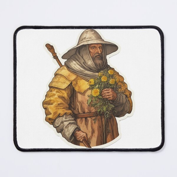 Item preview, Medieval Beekeeper - Vintage Flowers Illustration designed and sold by RobertConklin.
