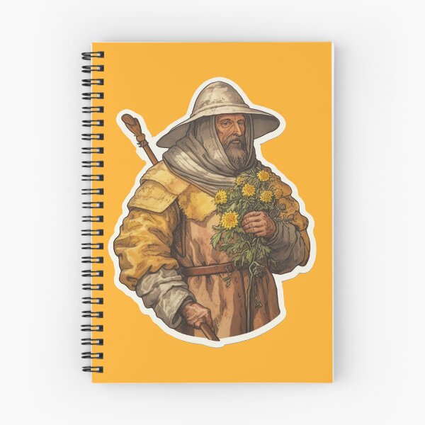 Item preview, Medieval Beekeeper - Vintage Flowers Illustration designed and sold by RobertConklin.