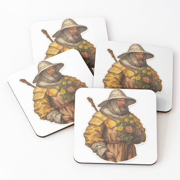 Item preview, Medieval Beekeeper - Vintage Flowers Illustration designed and sold by RobertConklin.