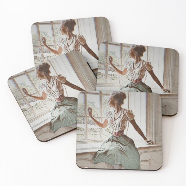 Item preview, Marjorie 1940s woman looking out the window (Colour) designed and sold by HONDTangled.