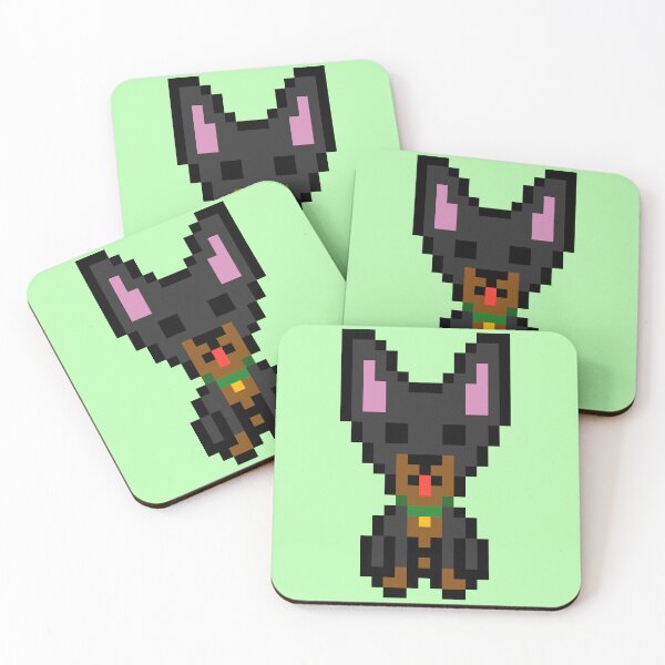 Item preview, Pixel Black and Brown Chihuahua Dog designed and sold by StrawHatBby.