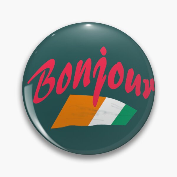 Item preview, Bonjour (hello in French) - Ivory Coast Flag designed and sold by lobodelnoir.