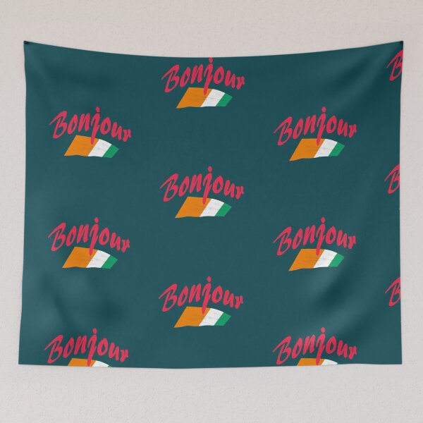 Item preview, Bonjour (hello in French) - Ivory Coast Flag designed and sold by lobodelnoir.