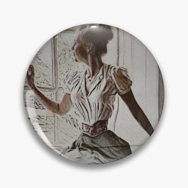 Item preview, Marjorie 1940s Woman Looking Out Window (Faded Color) designed and sold by HONDTangled.