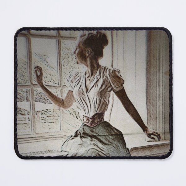 Item preview, Marjorie 1940s Woman Looking Out Window (Faded Color) designed and sold by HONDTangled.