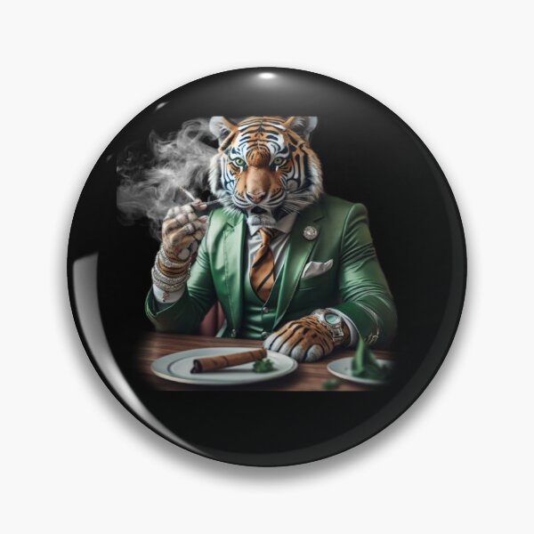 Item preview, Civilized Predator - Smoking Classy Tiger designed and sold by Humanoid  Jungle.