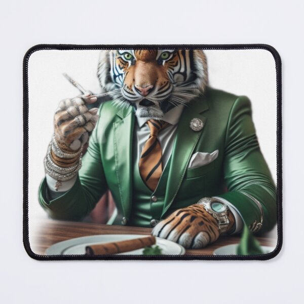 Item preview, Civilized Predator - Smoking Classy Tiger designed and sold by Humanoid  Jungle.