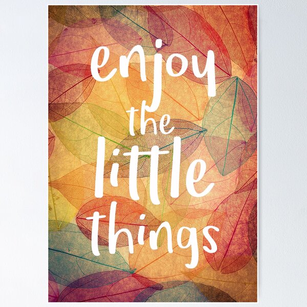 Enjoy The Little Things Quote Poster