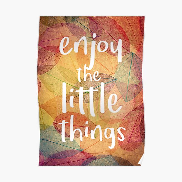 Enjoy The Little Things Quote Poster