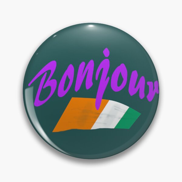 Item preview, Bonjour (hello in French) - Ivory Coast Flag designed and sold by lobodelnoir.
