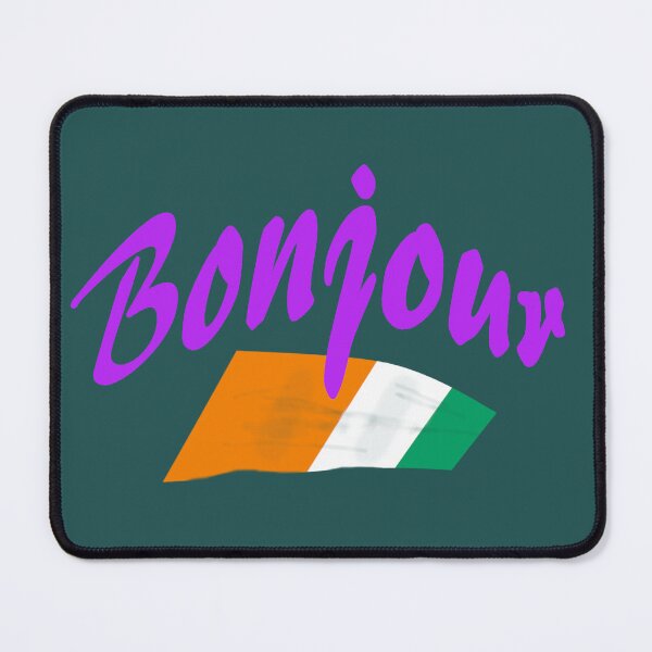 Item preview, Bonjour (hello in French) - Ivory Coast Flag designed and sold by lobodelnoir.