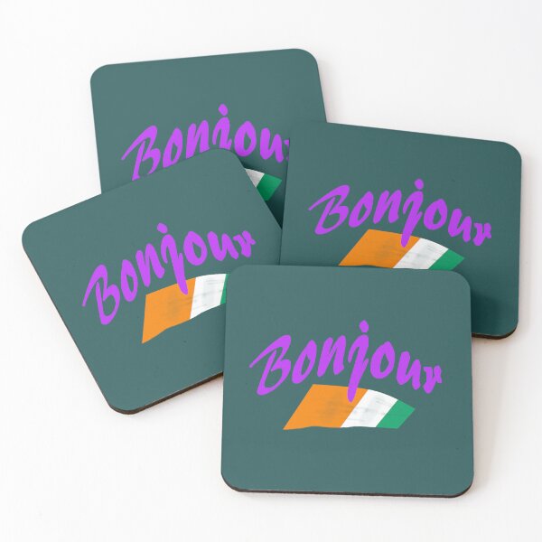 Item preview, Bonjour (hello in French) - Ivory Coast Flag designed and sold by lobodelnoir.