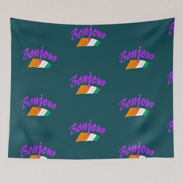 Item preview, Bonjour (hello in French) - Ivory Coast Flag designed and sold by lobodelnoir.