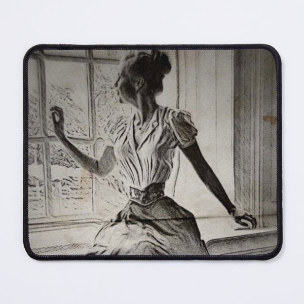 Item preview, Marjorie 1940s Woman Looking Out Window (Black and White) designed and sold by HONDTangled.