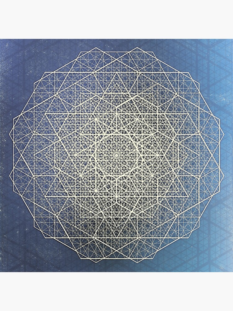 Thumbnail 5 of 5, Coasters (Set of 4), Sacred Geometry Star Mandala 4D Hypercube designed and sold by Truthseekmedia.