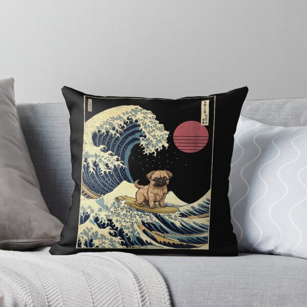 Item preview, Brussels Griffon Kanagawa Japanese Surfing Wave designed and sold by rafaeltto.