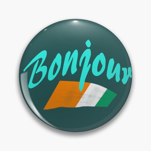 Item preview, Bonjour (hello in French) - Ivory Coast Flag designed and sold by lobodelnoir.