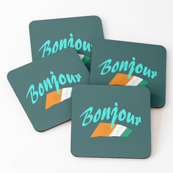 Item preview, Bonjour (hello in French) - Ivory Coast Flag designed and sold by lobodelnoir.